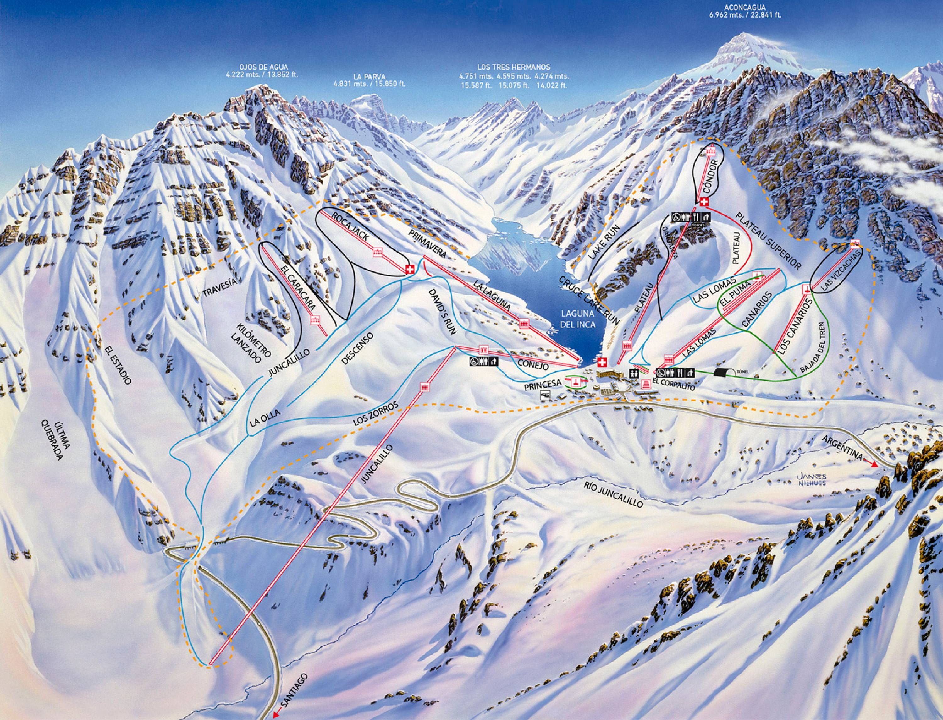 Portillo trail map