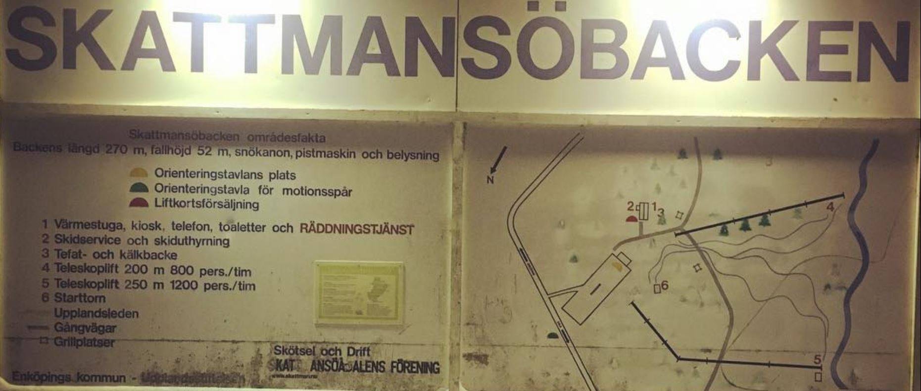 Skattmansöbacken trail map