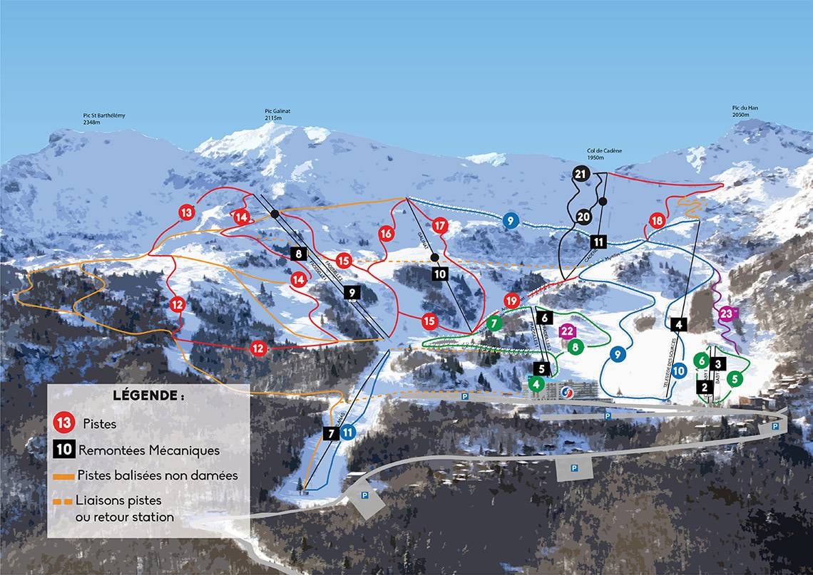 Les Monts d'Olmes trail map