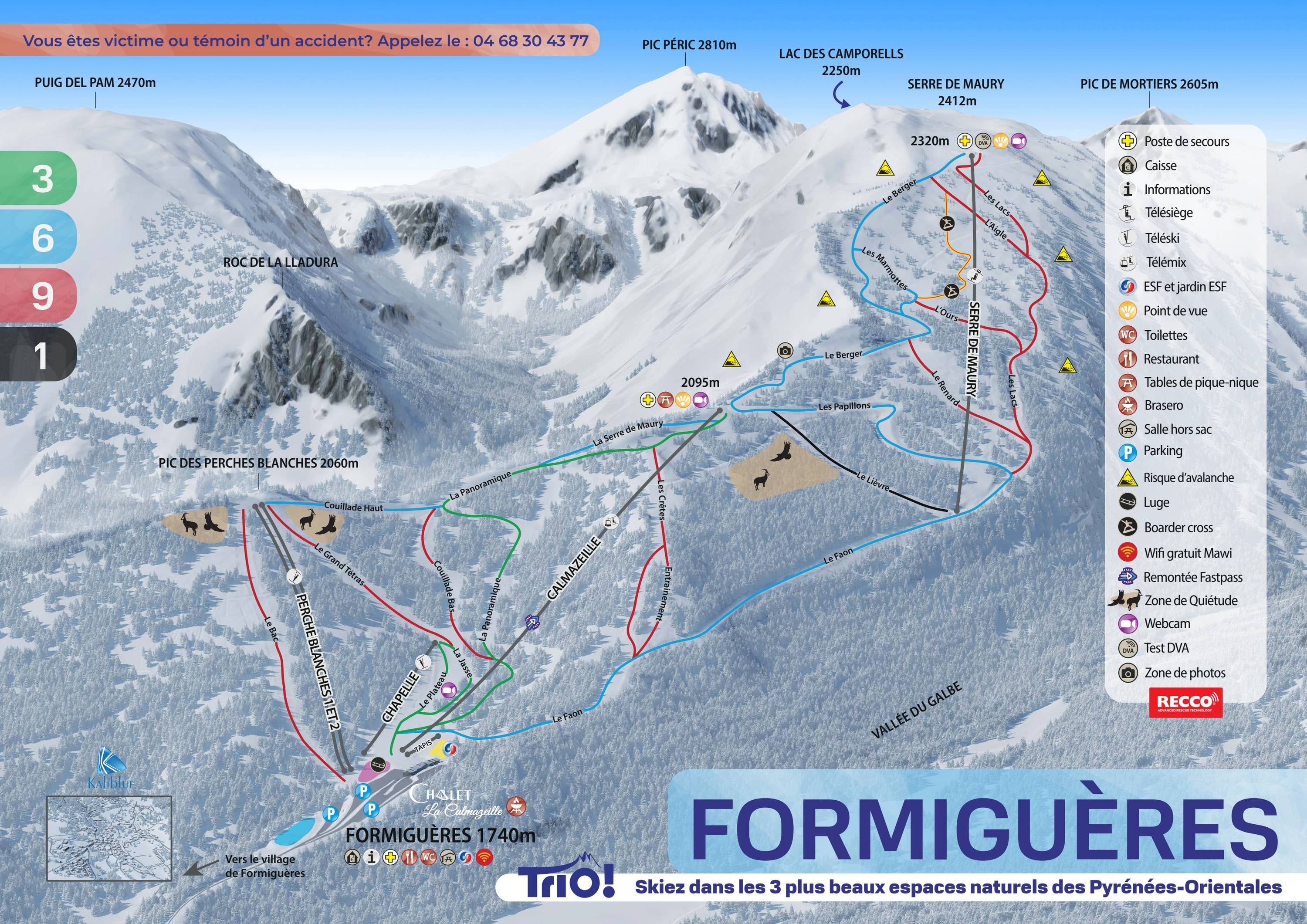 Formiguères trail map
