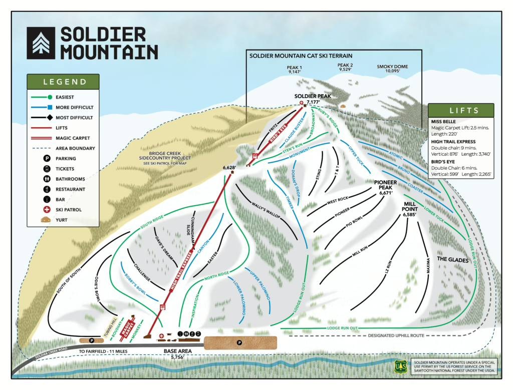 Soldier Mountain trail map