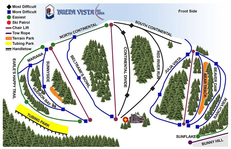 Buena Vista trail map