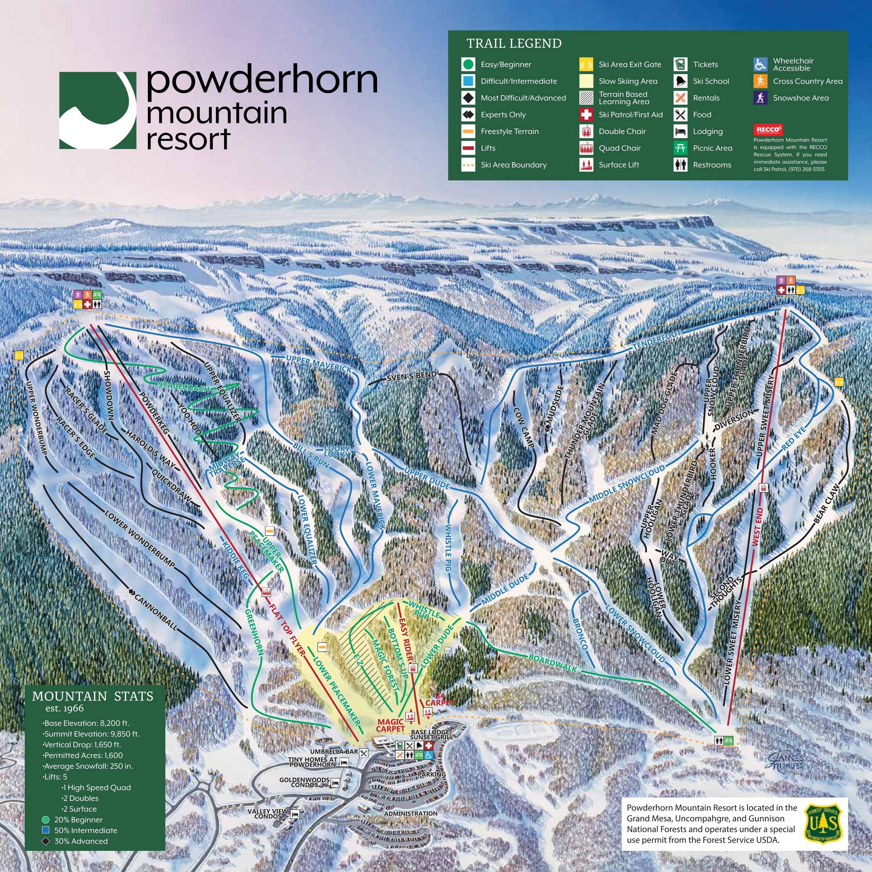 Powderhorn trail map