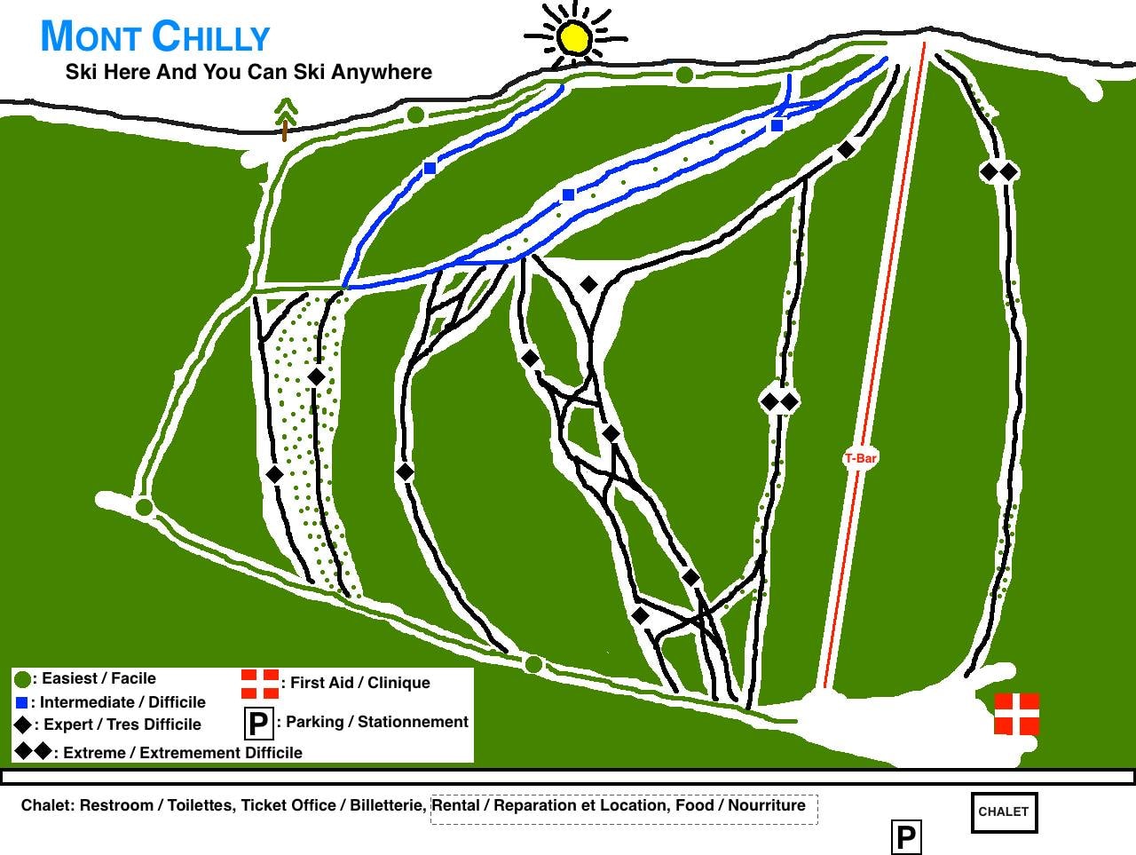 Mont Chilly trail map