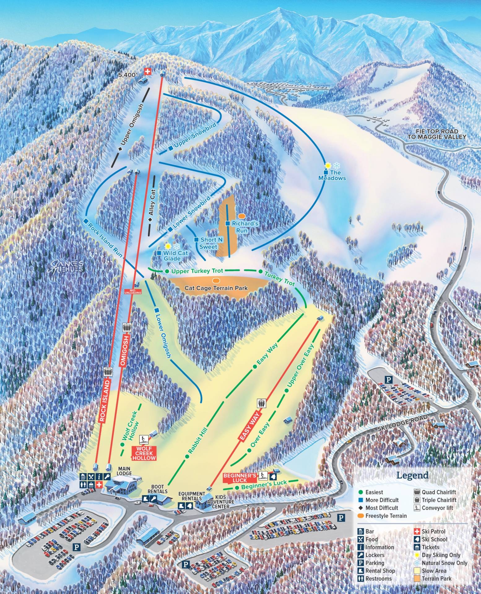 Cataloochee trail map