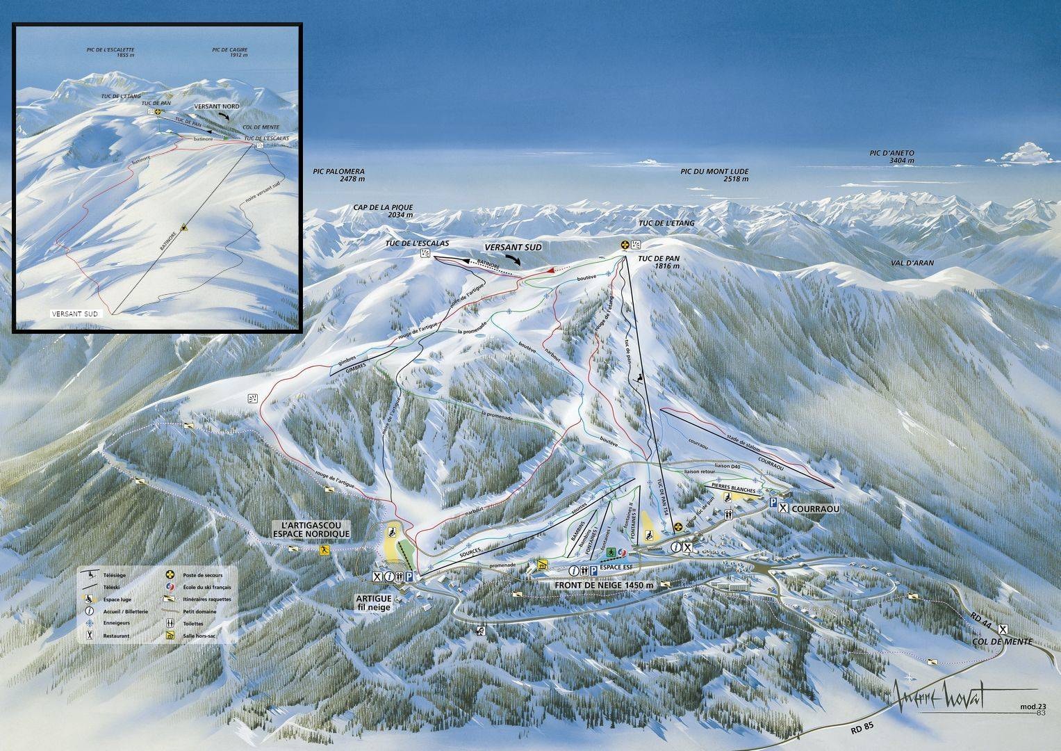 Le Mourtis trail map