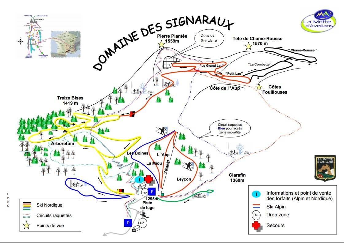 Les Signaraux – La Motte d'Aveillans trail map