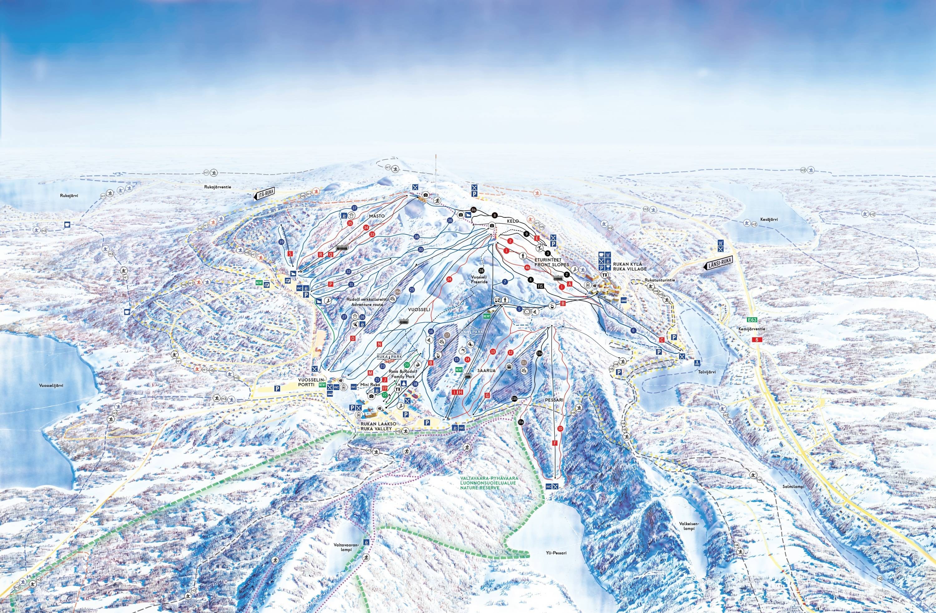 Ruka trail map
