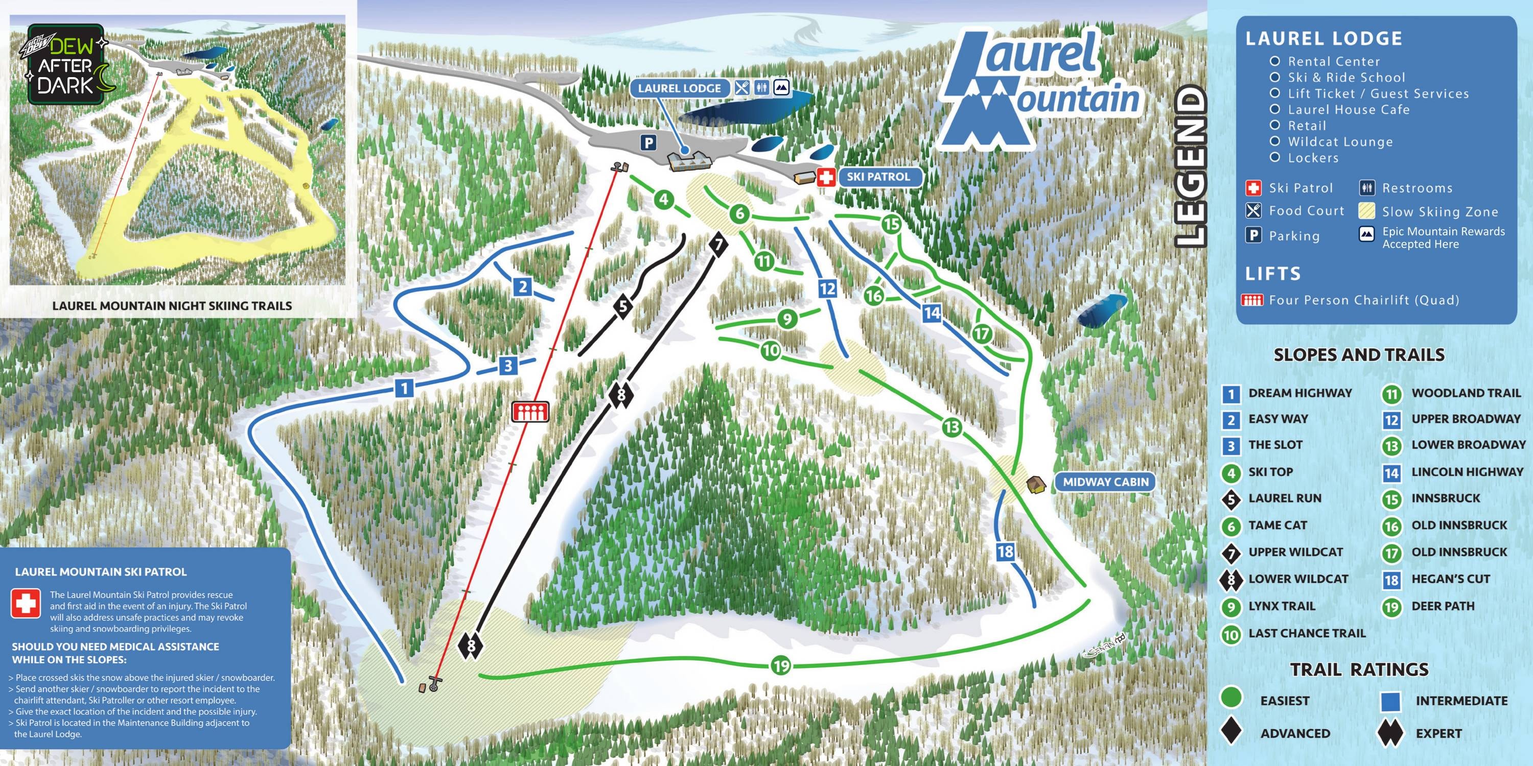 Laurel Mountain trail map