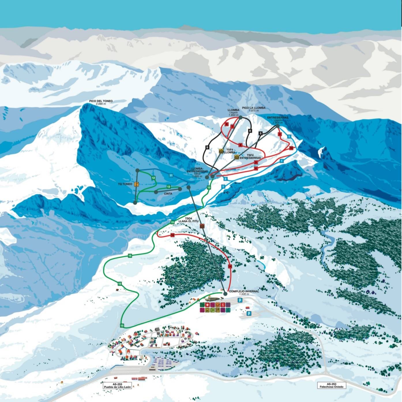 Fuentes de Invierno trail map