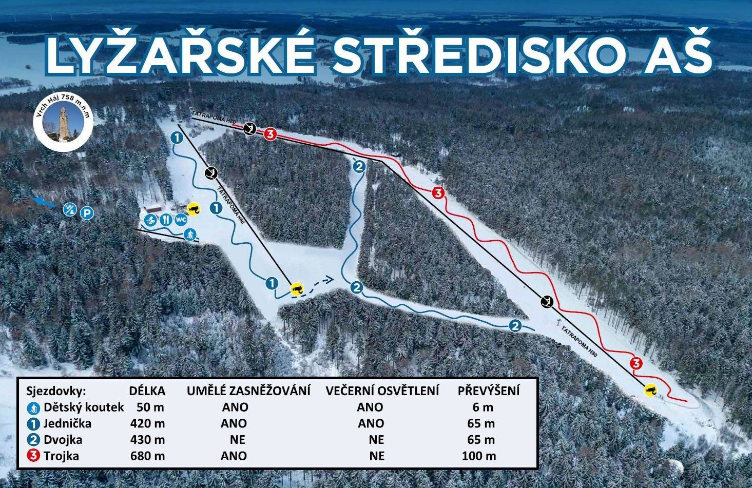 Aš trail map