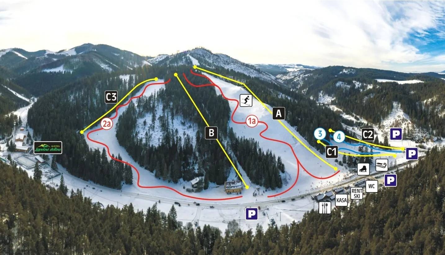 Lopušná dolina – Svit trail map