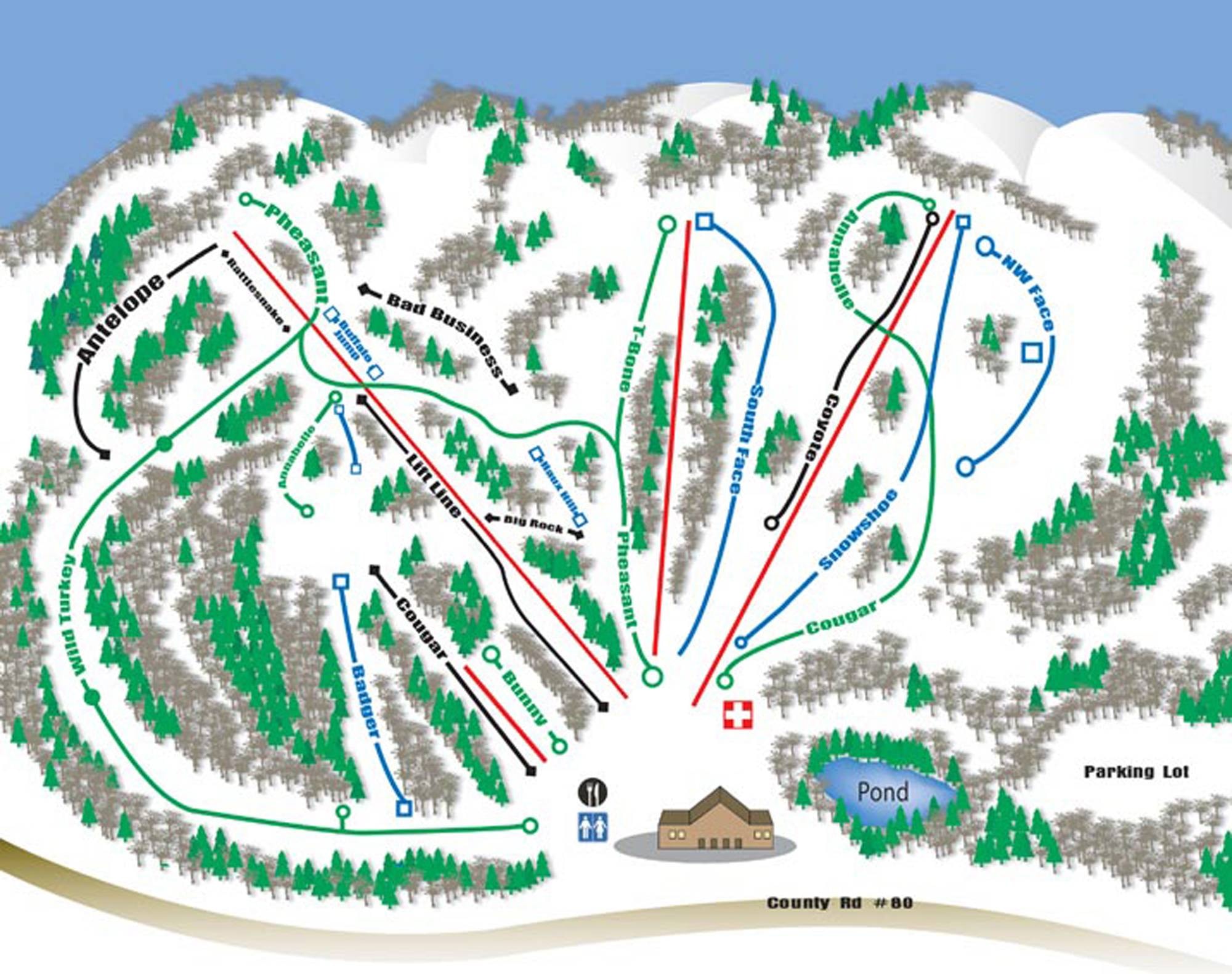 Huff Hills trail map