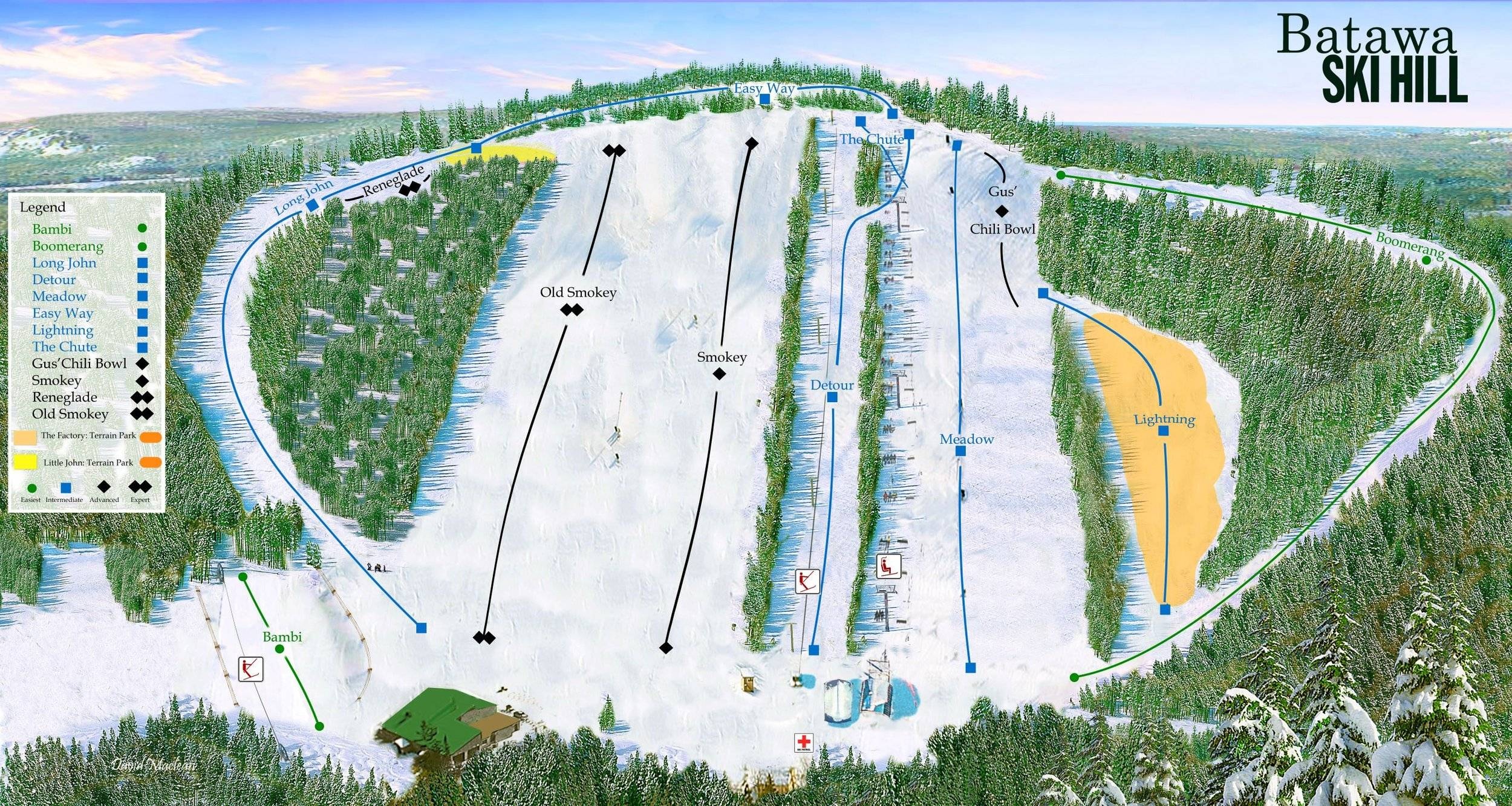 Batawa Ski Hill trail map