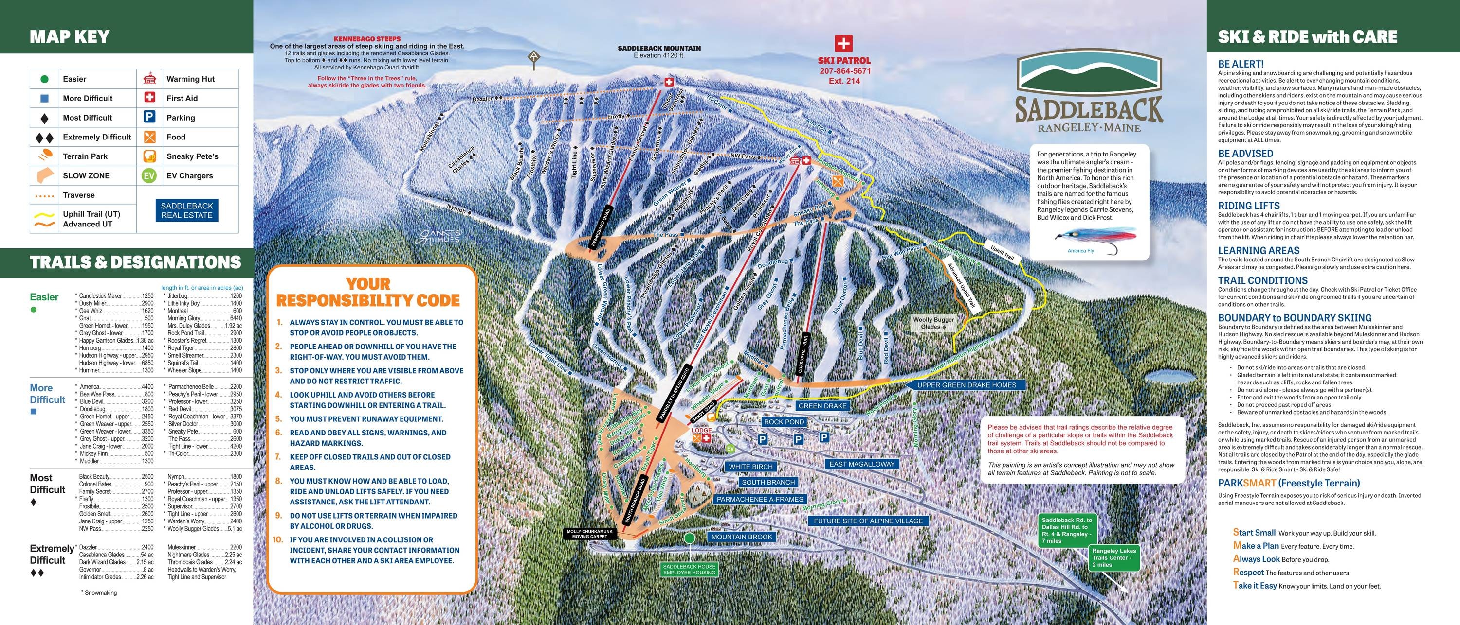 Saddleback trail map