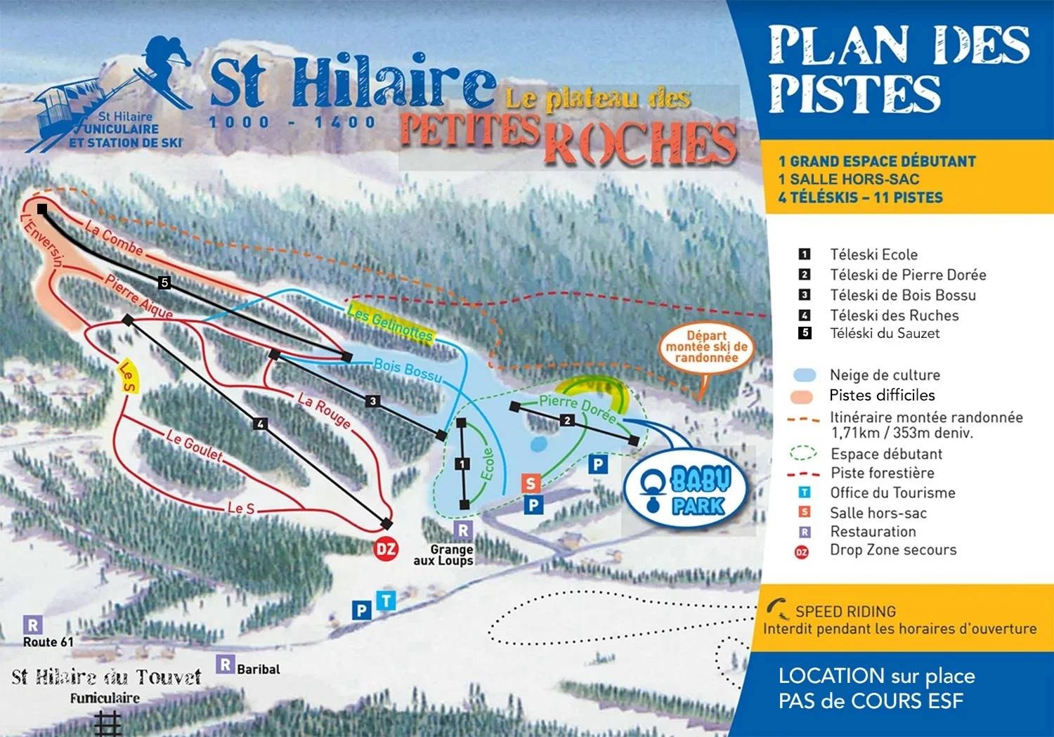Saint Hilaire du Touvet trail map