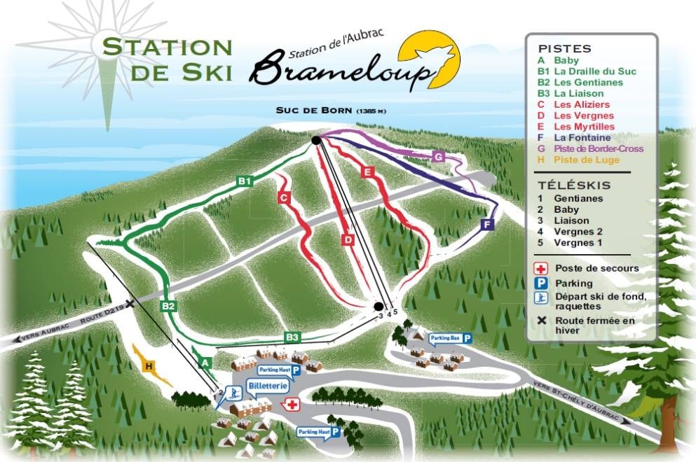 Brameloup – Saint-Chély-d’Aubrac trail map