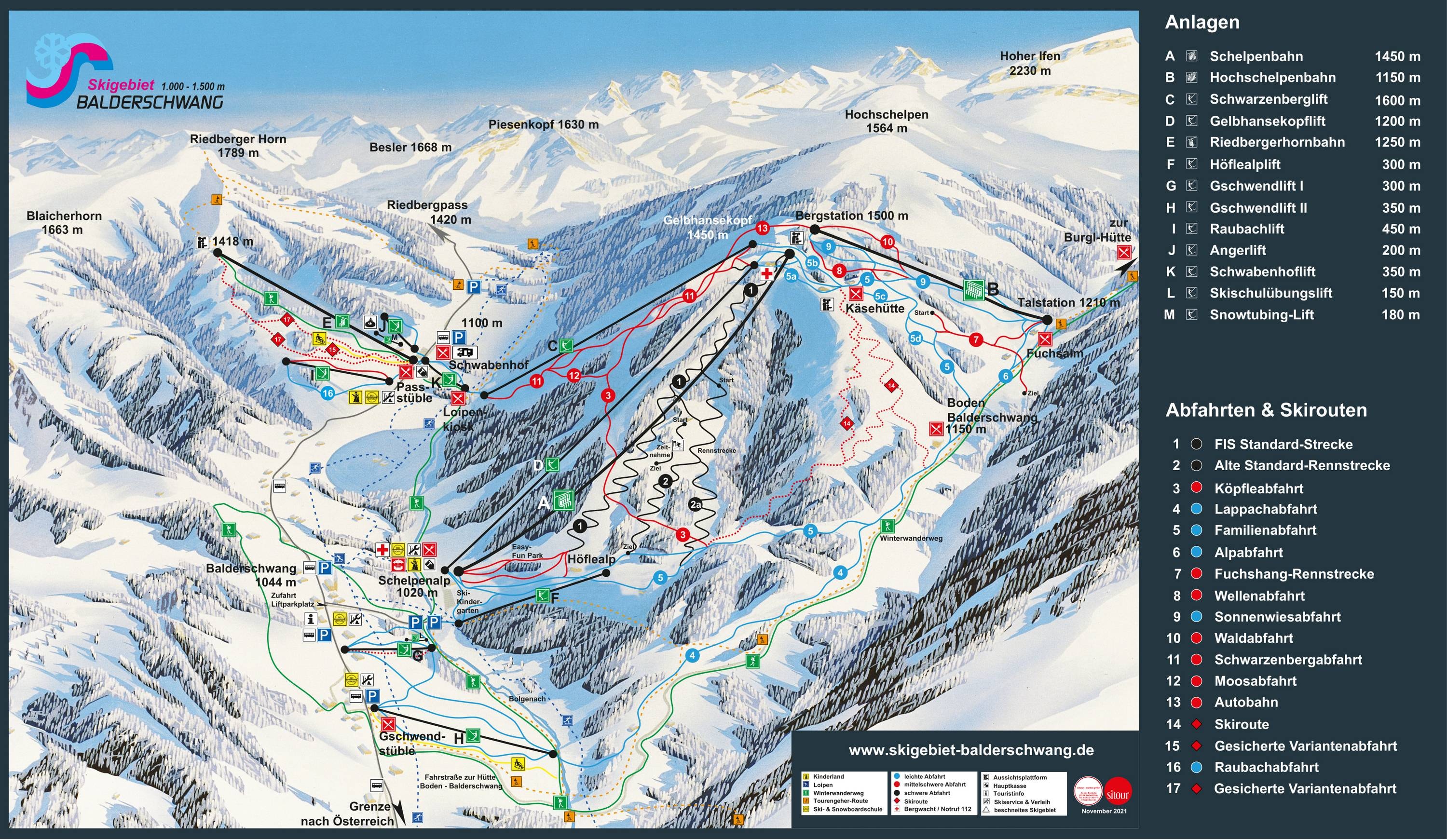 Balderschwang – Hochschelpen/Riedberger Horn trail map