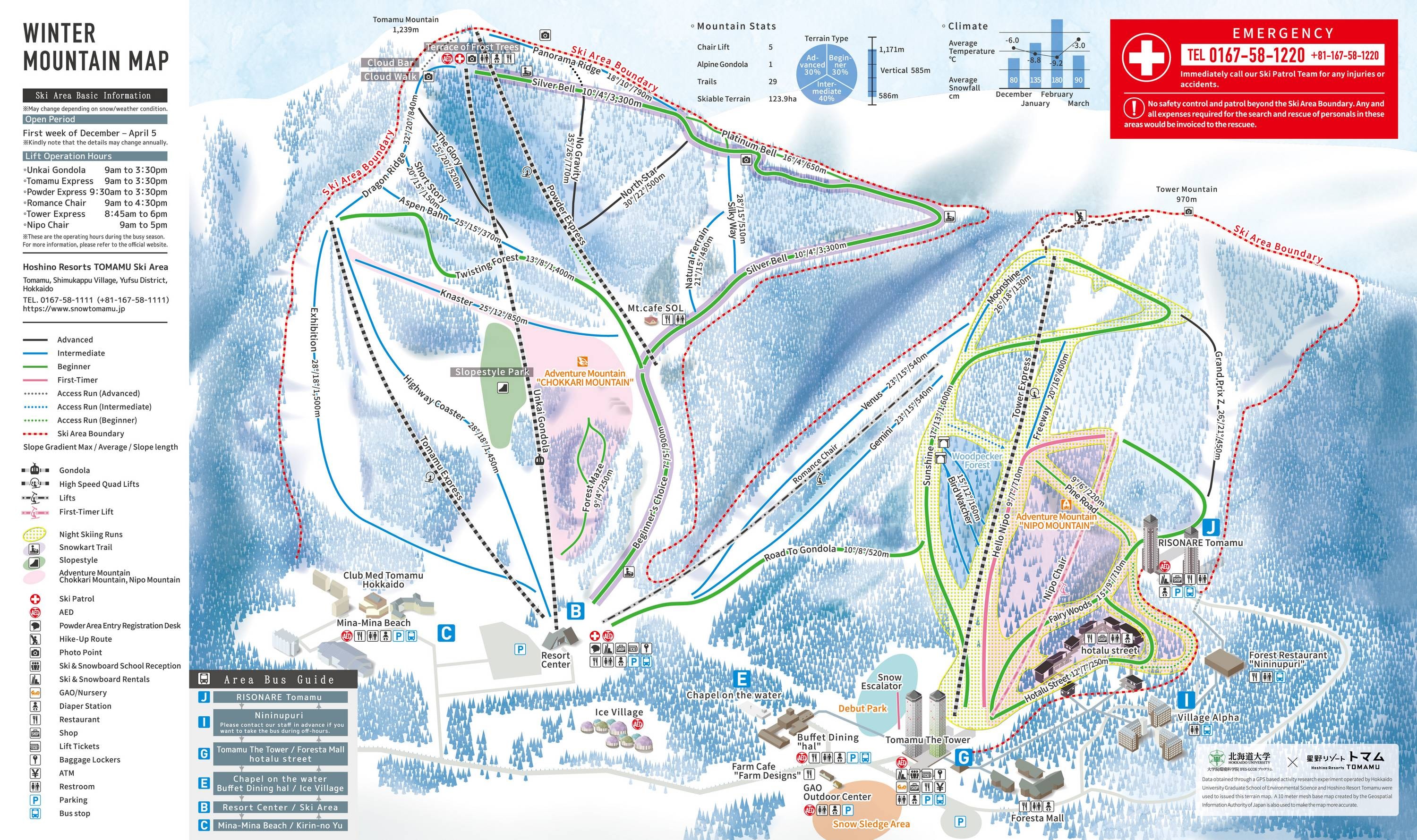 Hoshino Resorts Tomamu trail map