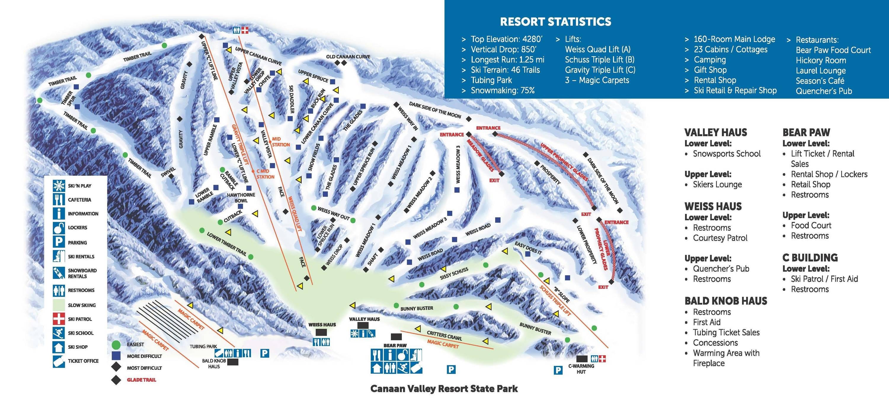 Canaan Valley trail map
