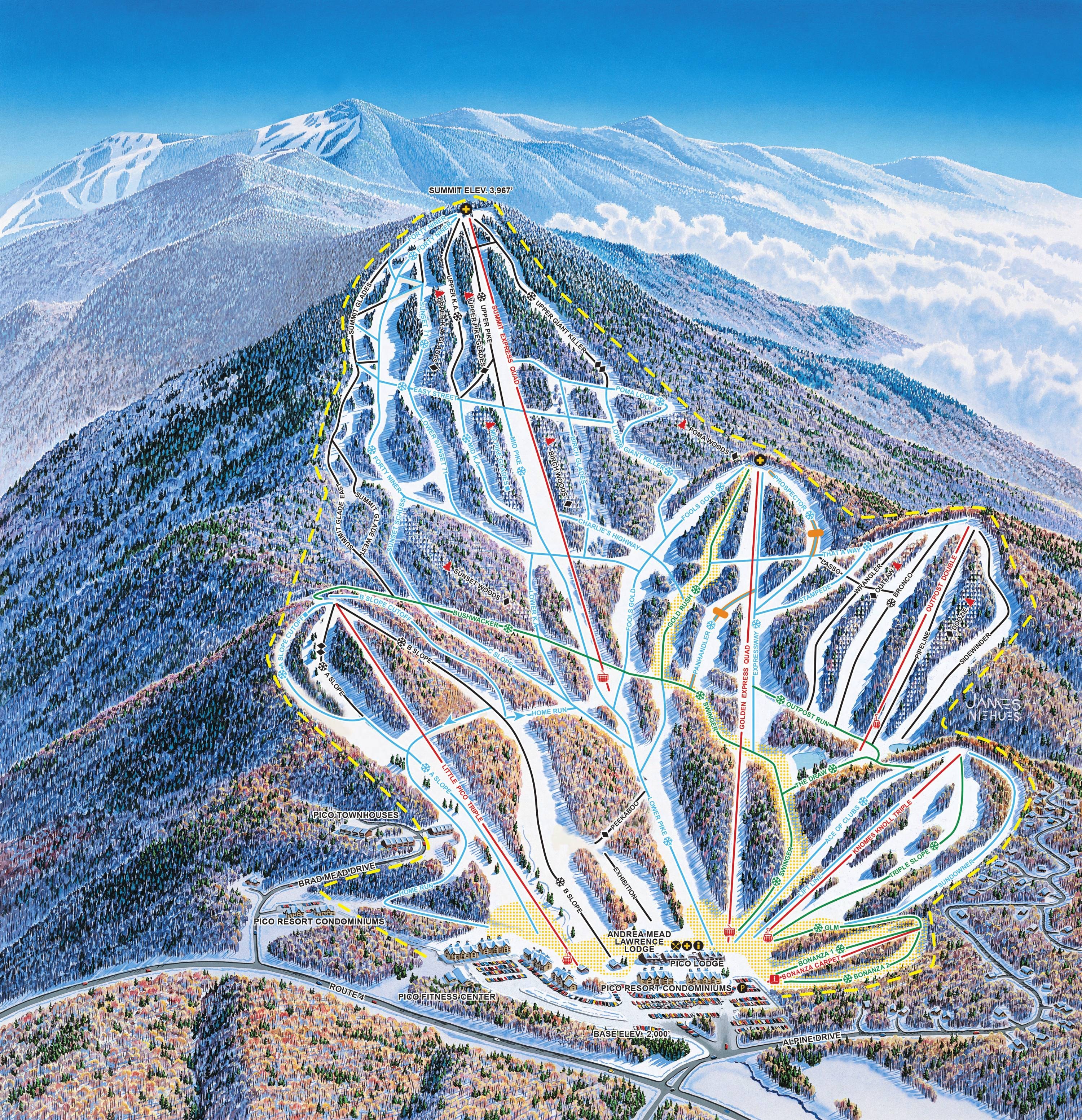 Pico Mountain trail map
