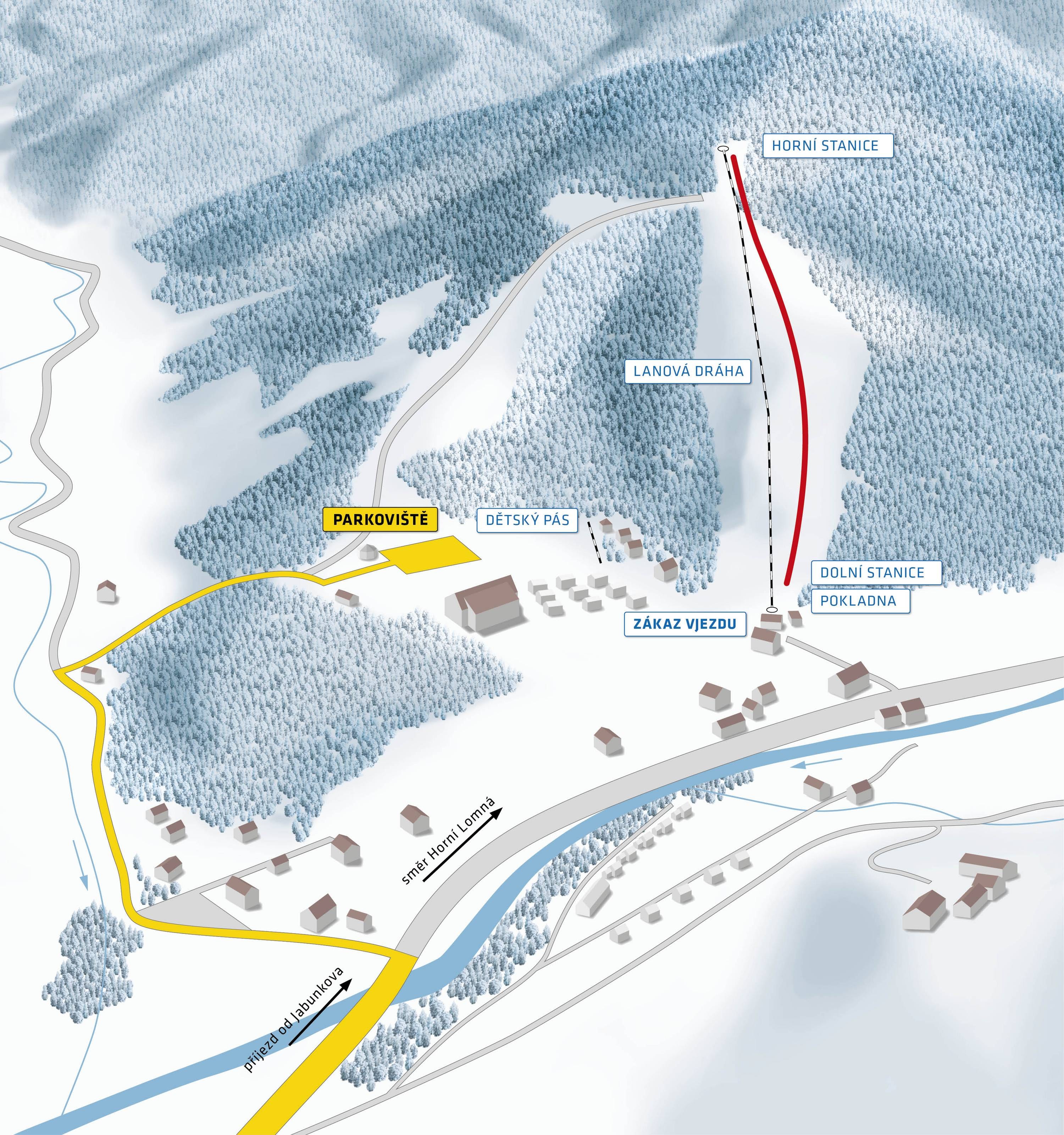 Dolní Lomná – Armáda trail map