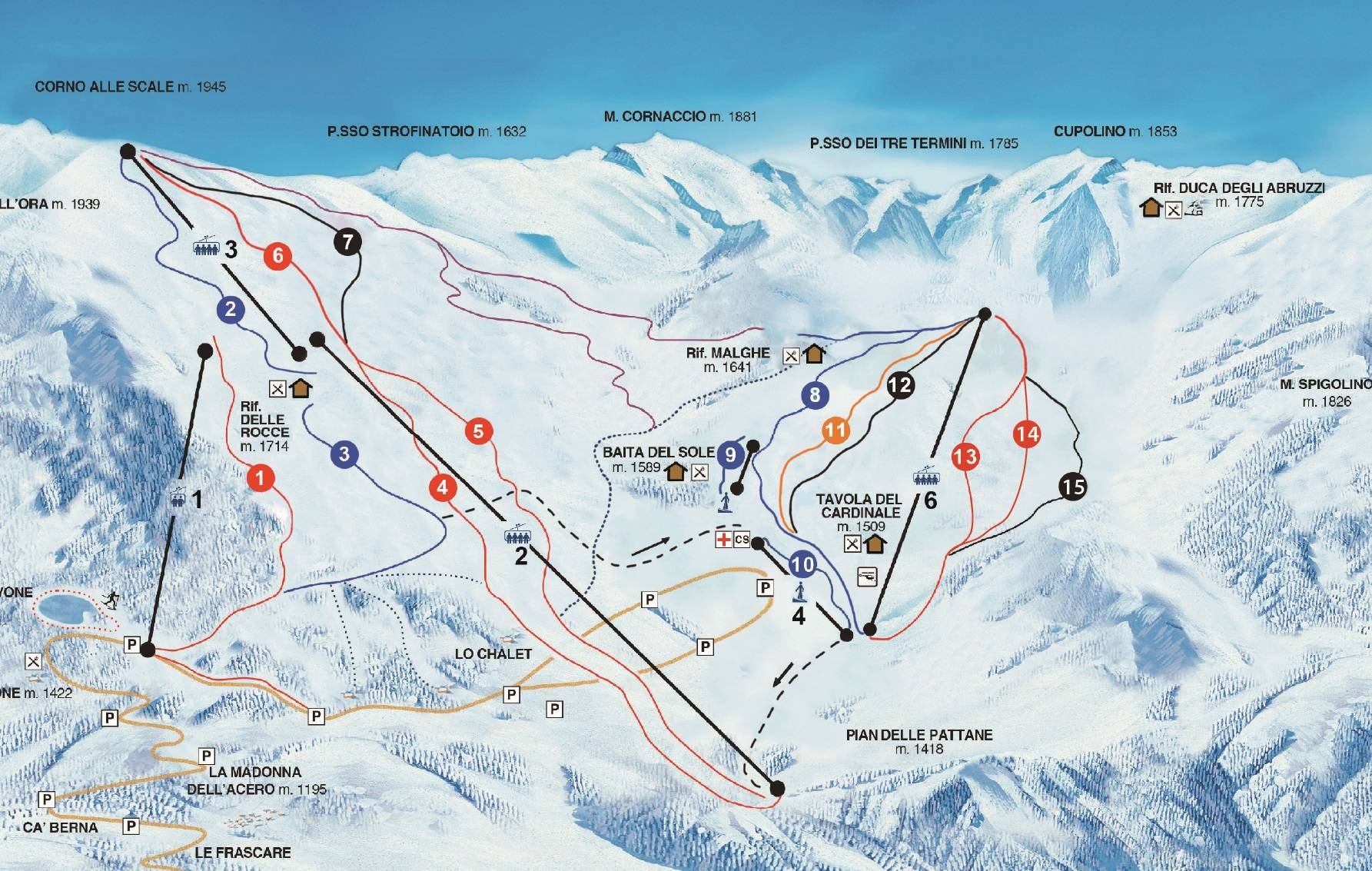 Corno alle Scale – Lizzano in Belvedere trail map