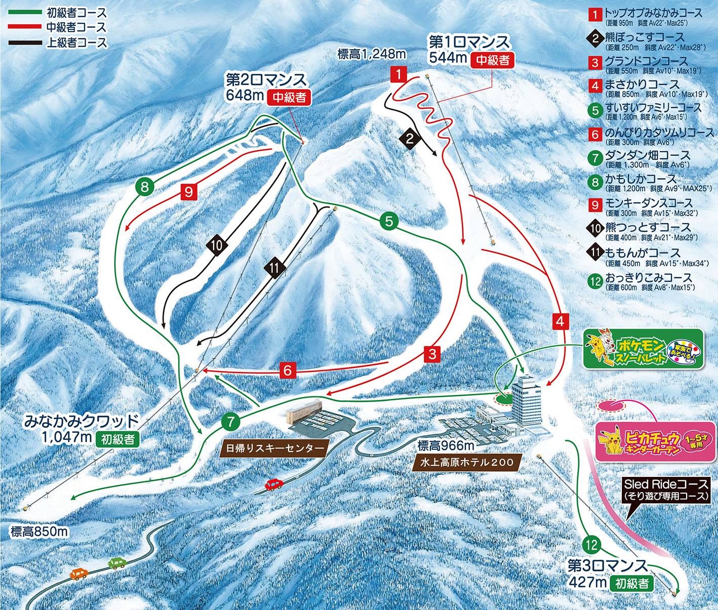 Minakami Kogen trail map