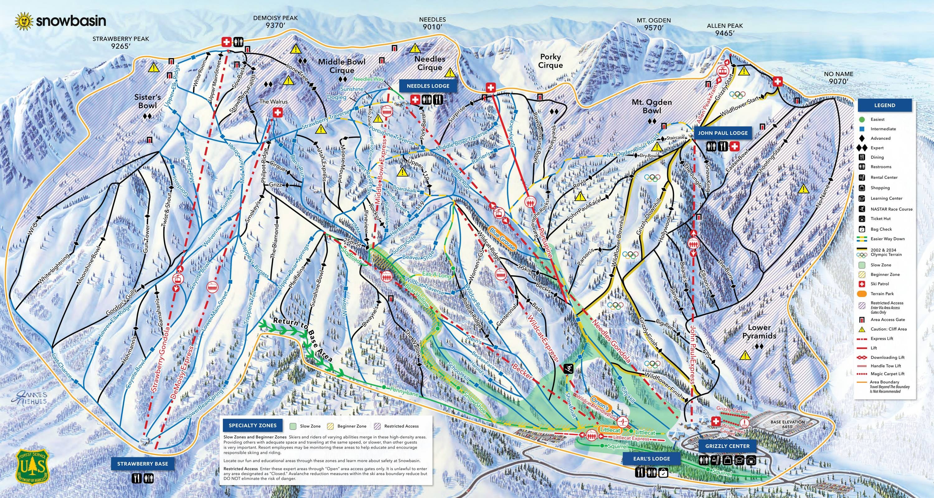 Snowbasin trail map