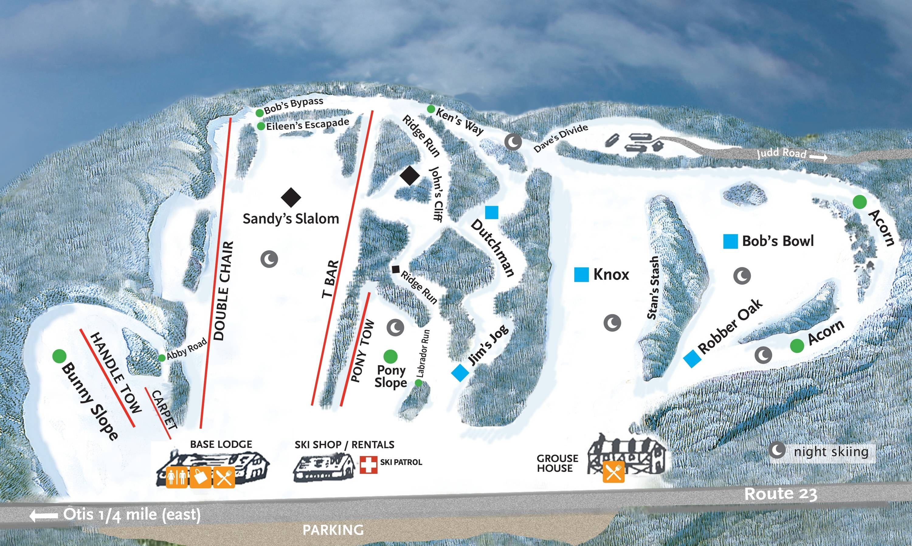 Otis Ridge trail map