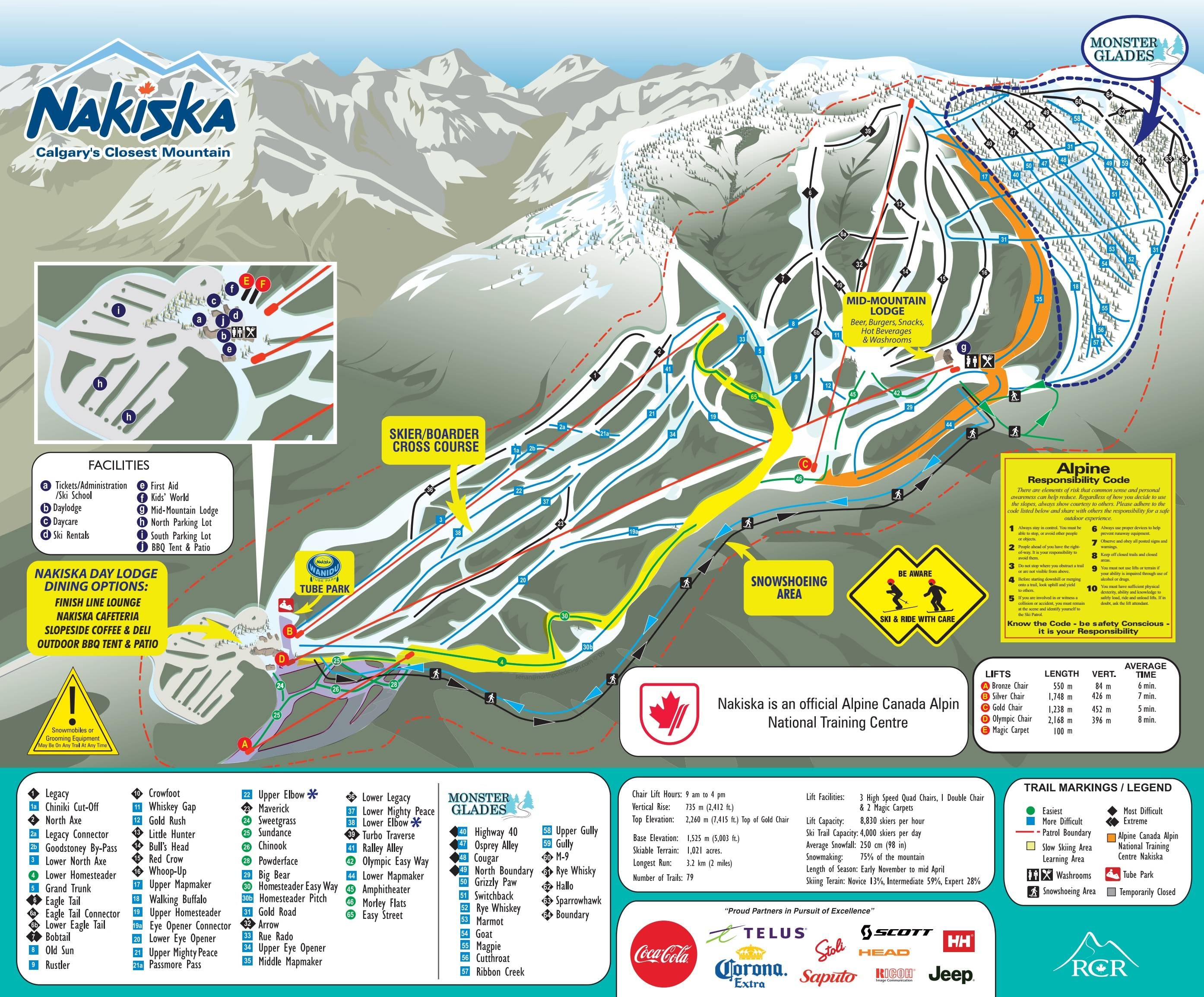 Nakiska trail map