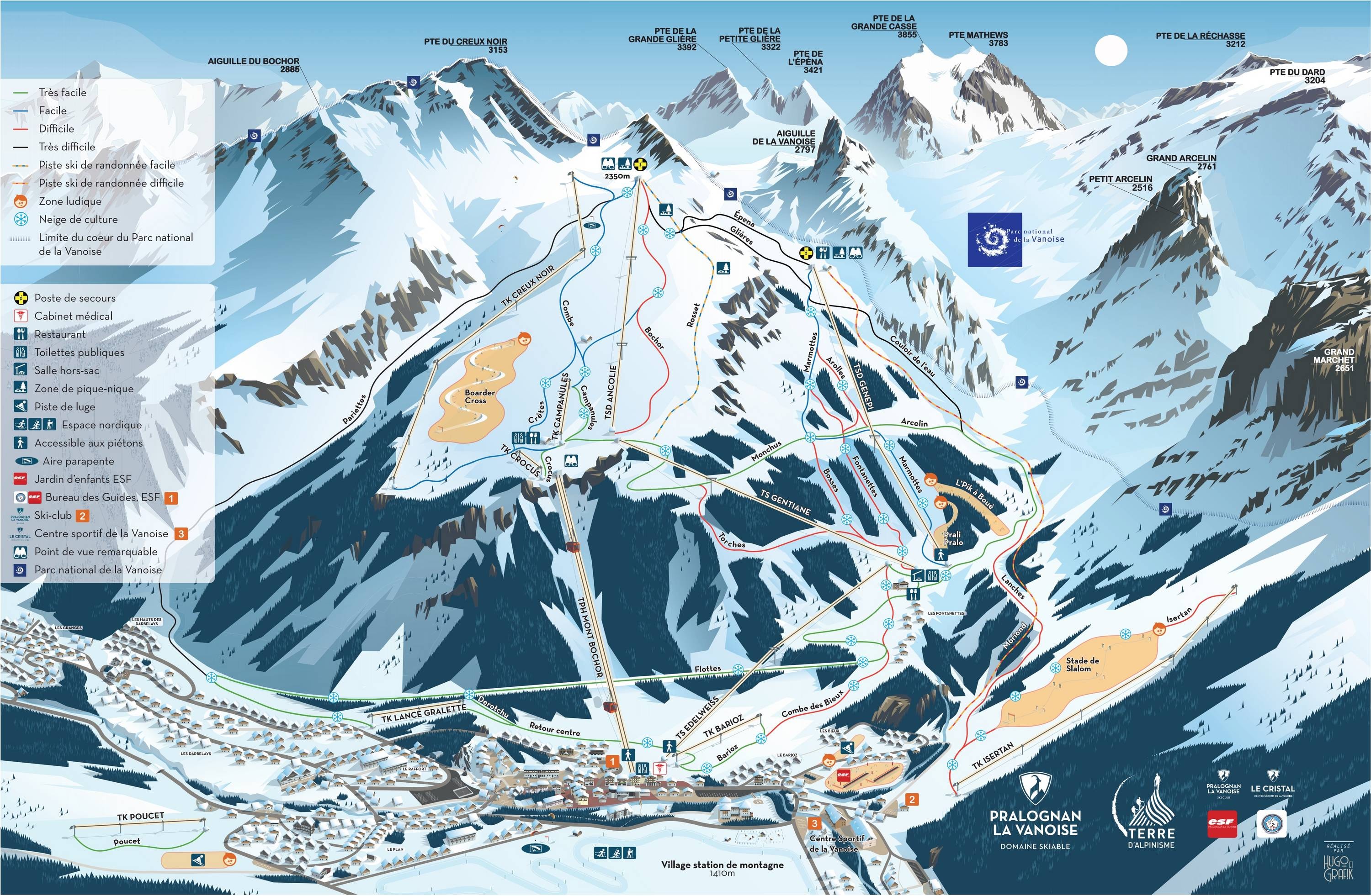 Pralognan la Vanoise trail map