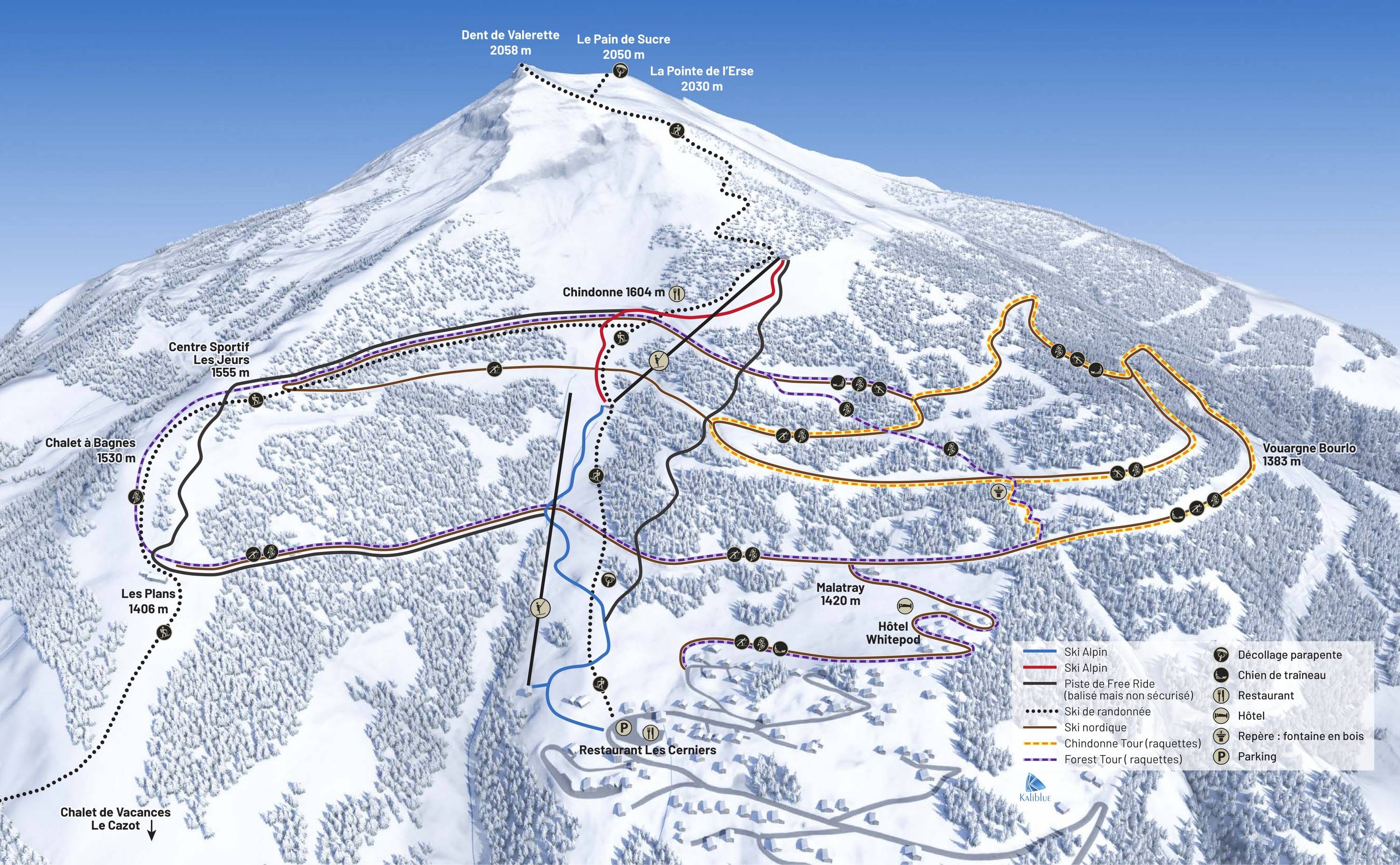 Télégiettes trail map
