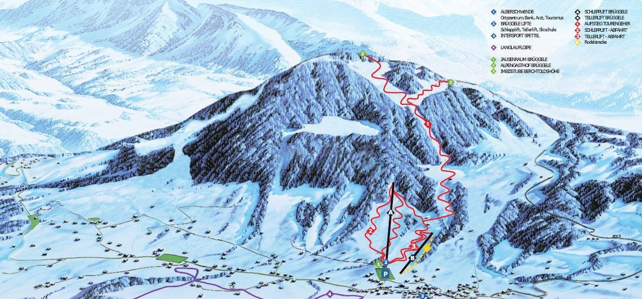 Alberschwende – Brüggelekopf trail map