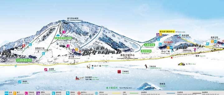 Erlongshan Longzhu trail map