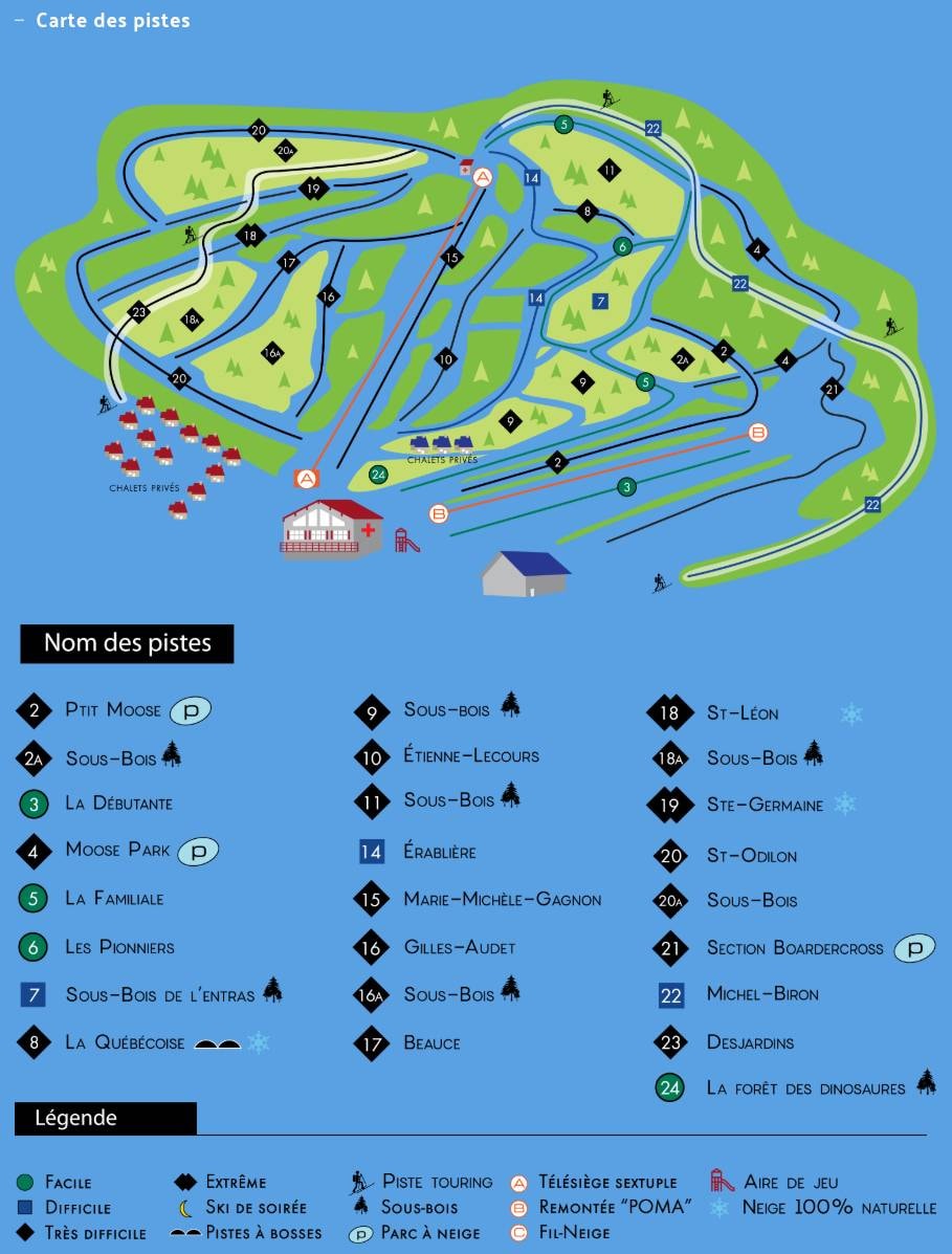 Mont Orignal – Lac Etchemin trail map