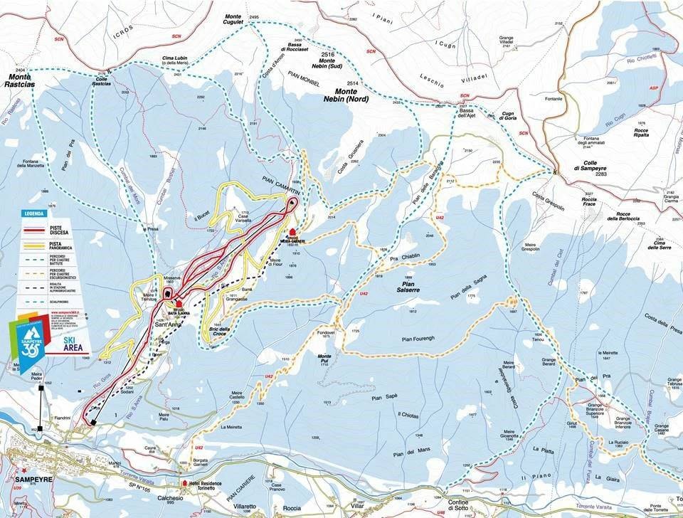 Sampeyre trail map