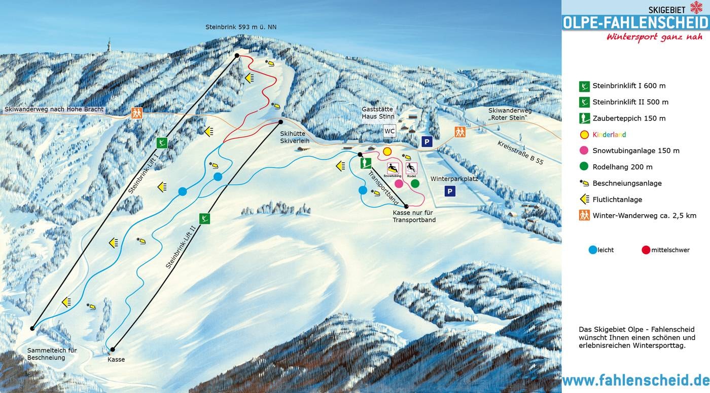 Fahlenscheid – Olpe trail map