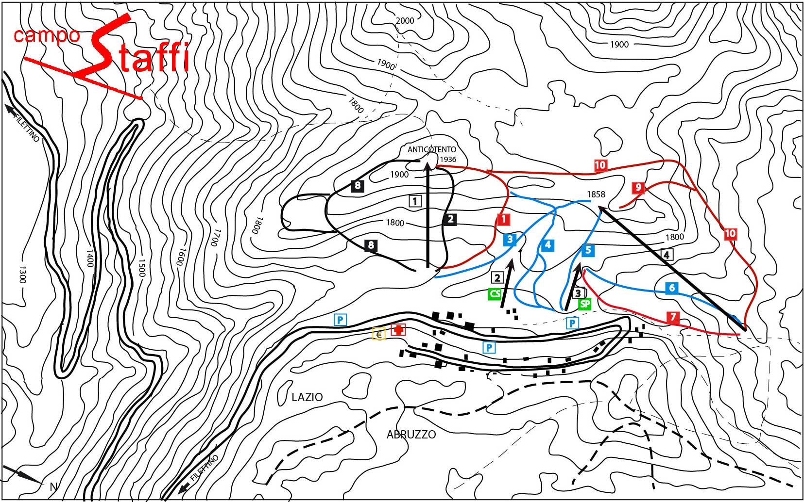 Campo Staffi trail map