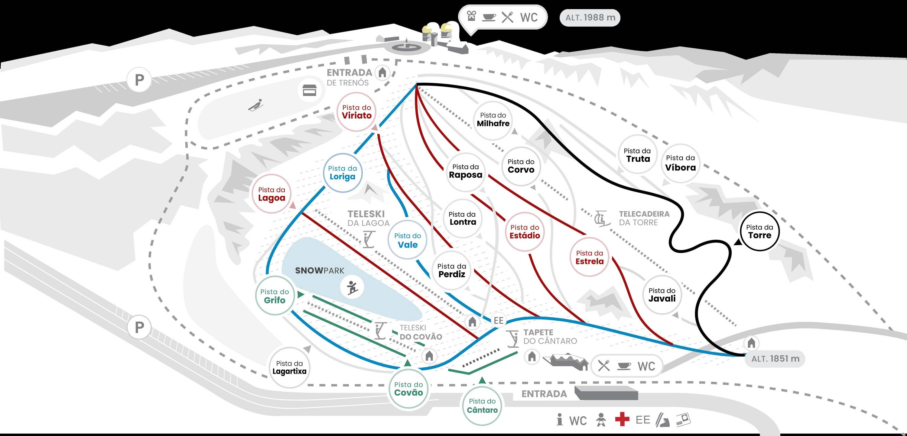 Serra da Estrela trail map