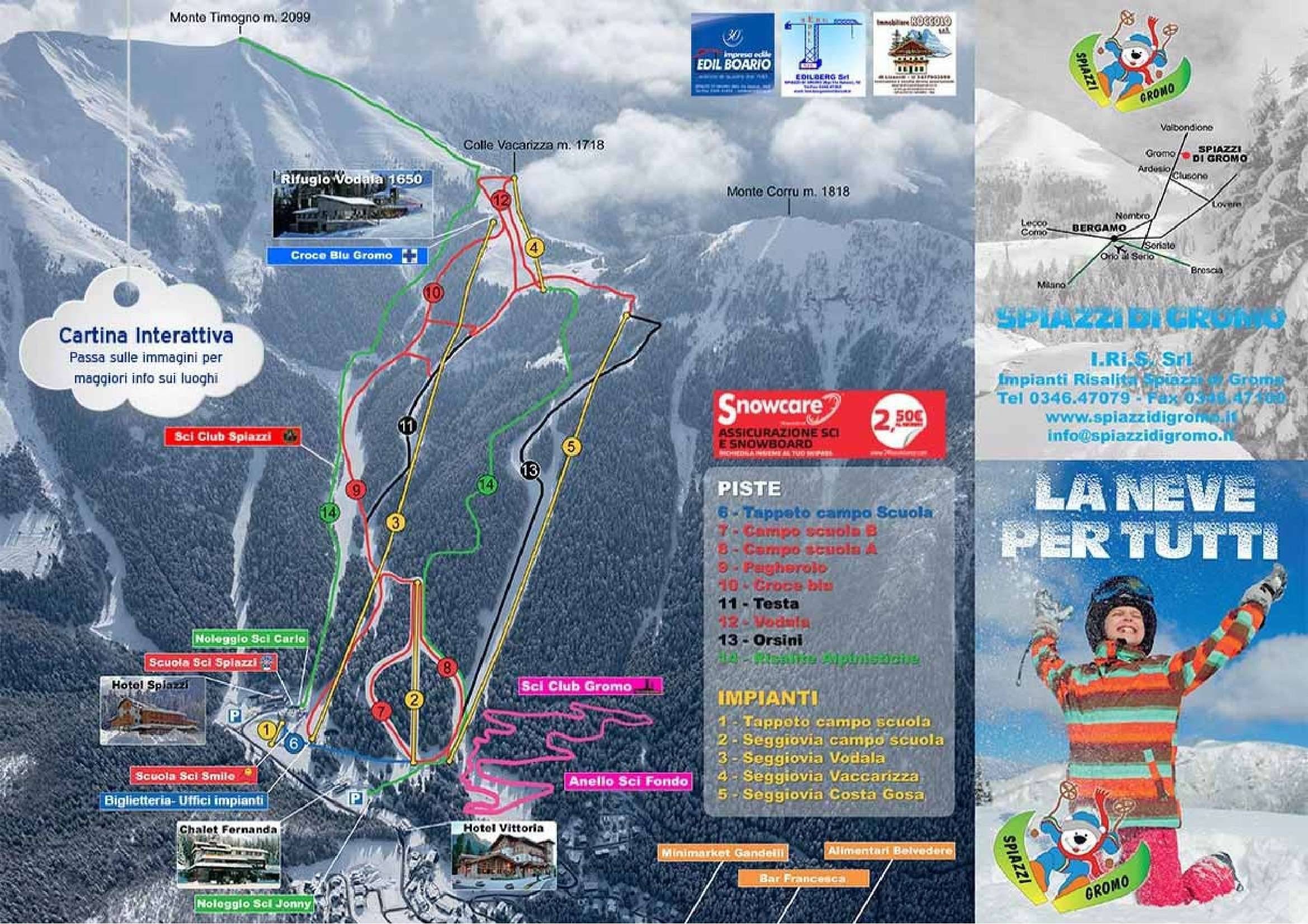 Spiazzi di Gromo trail map