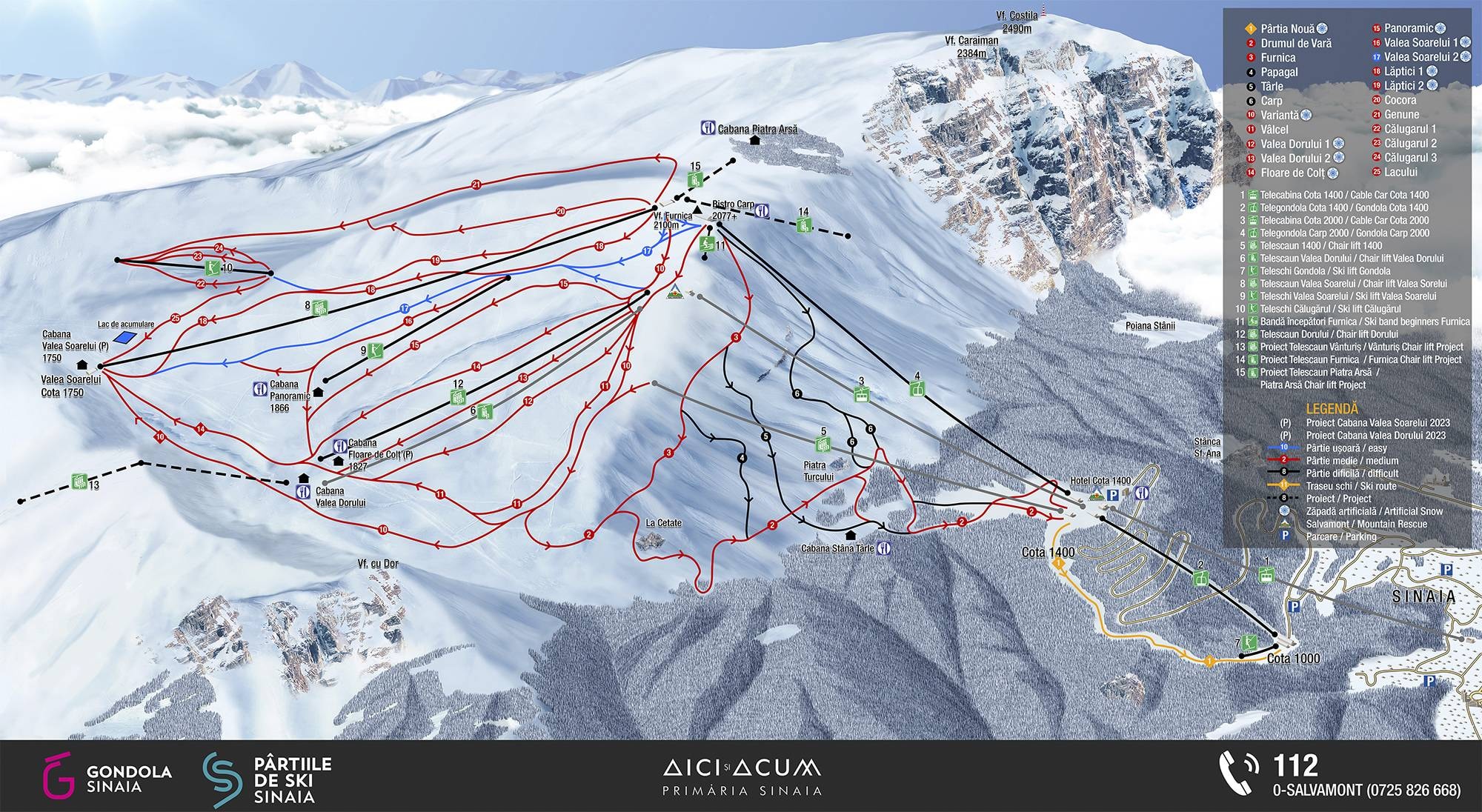 Sinaia trail map