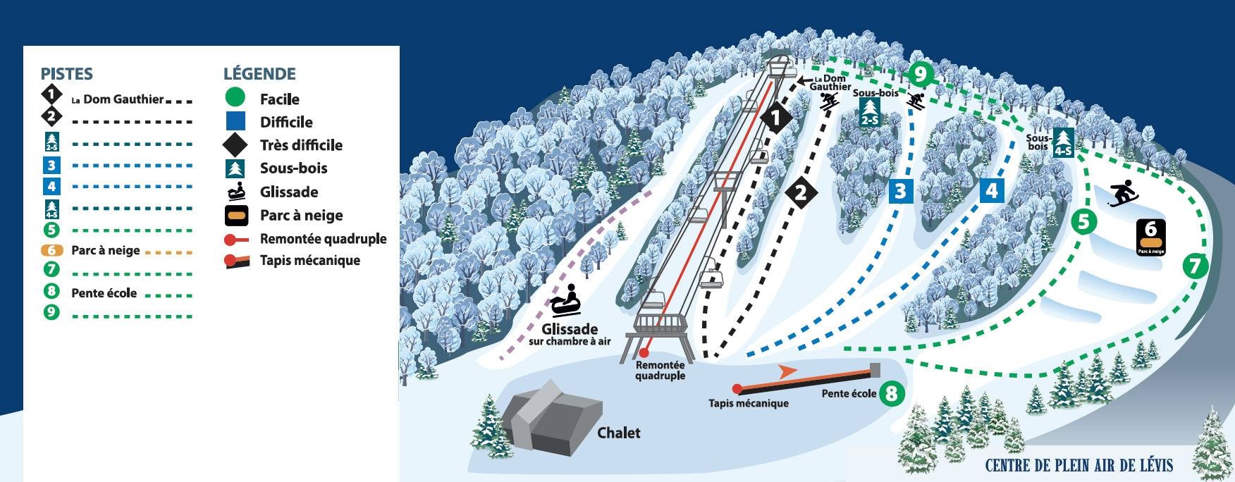 Centre de Plein Air – Lévis trail map