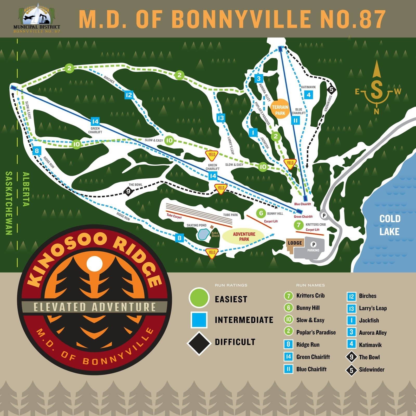 Kinosoo Ridge trail map