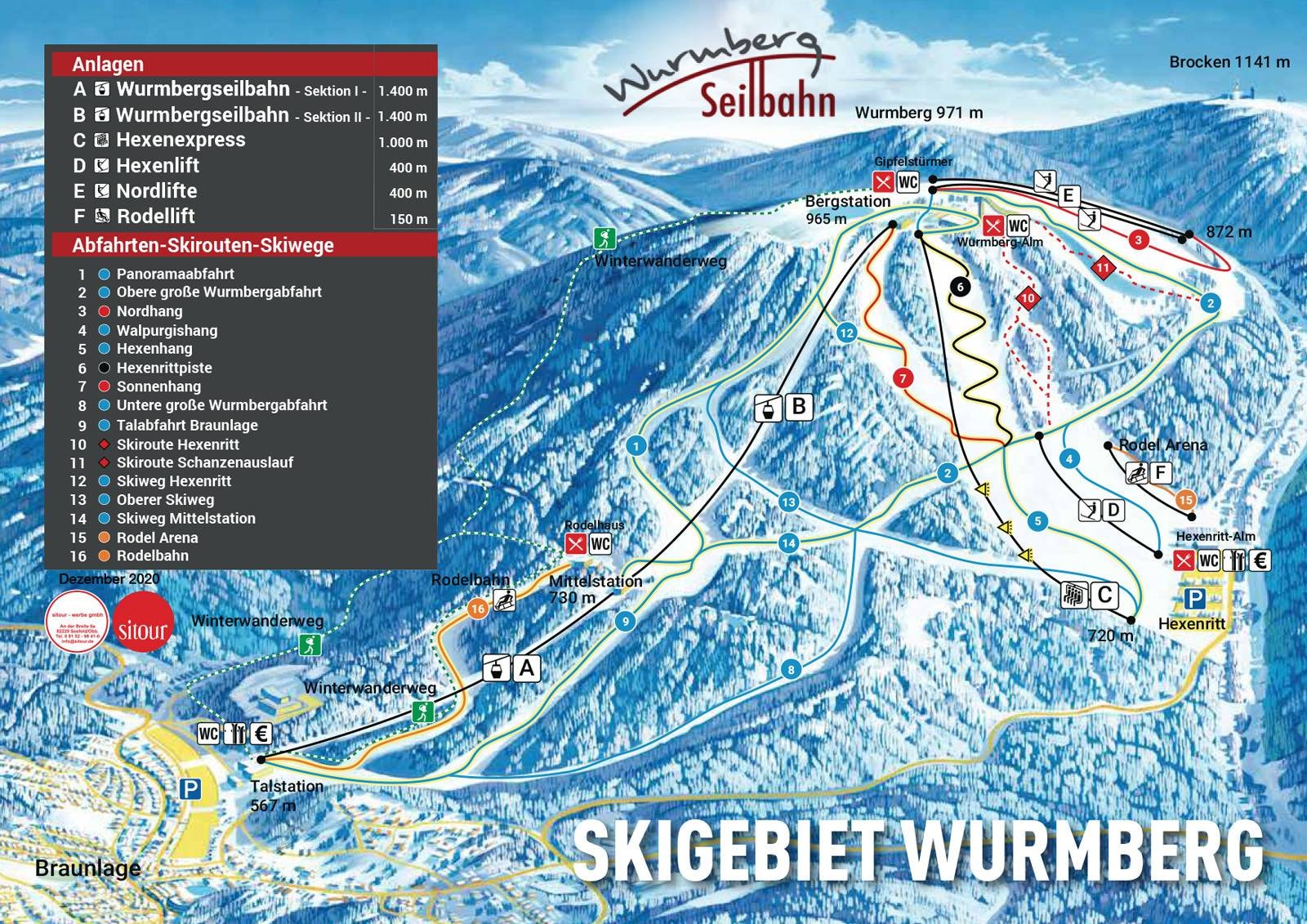 Wurmberg – Braunlage trail map