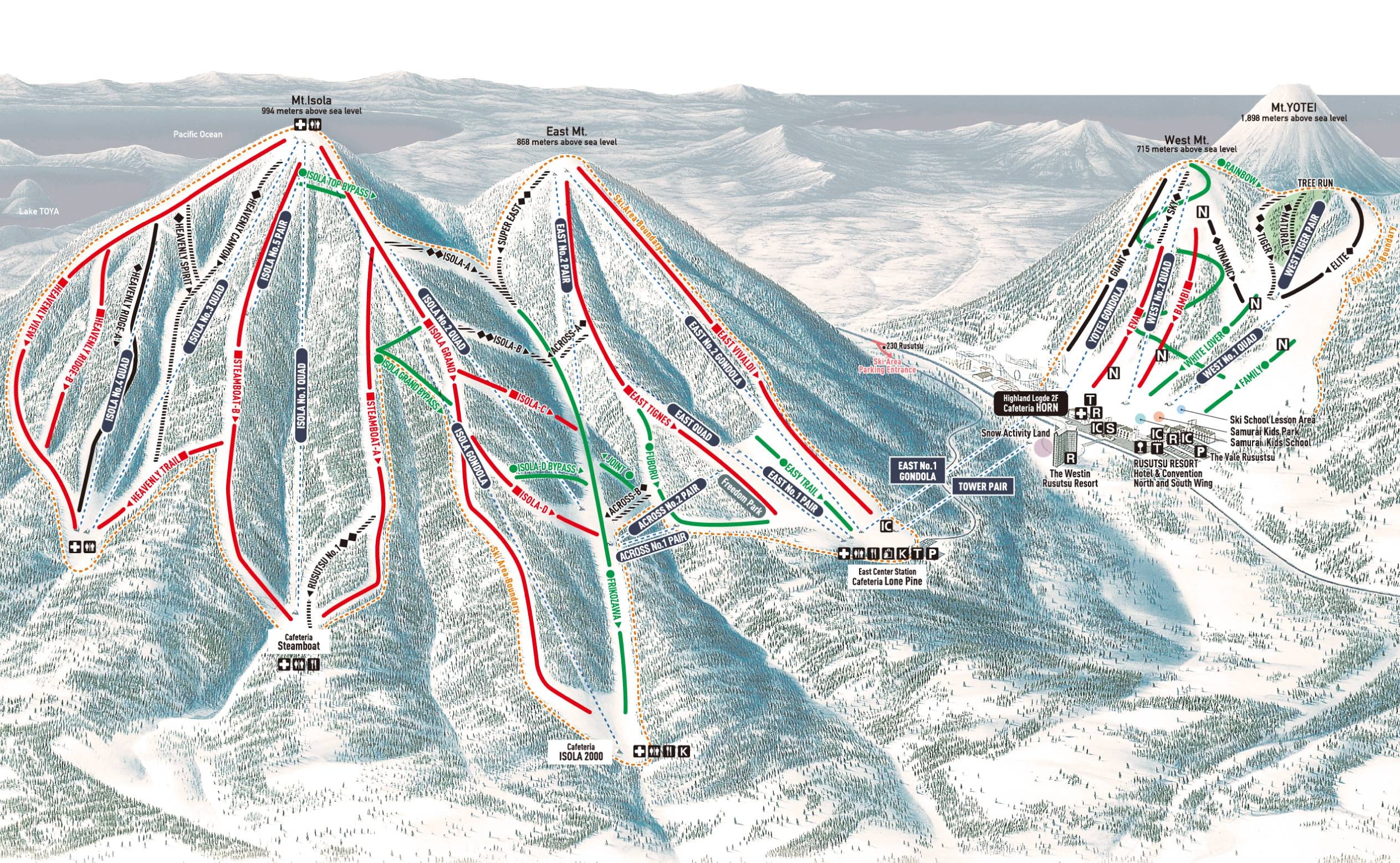 Rusutsu trail map