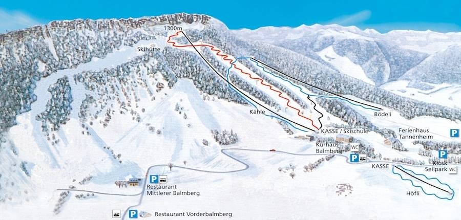 Balmberg trail map