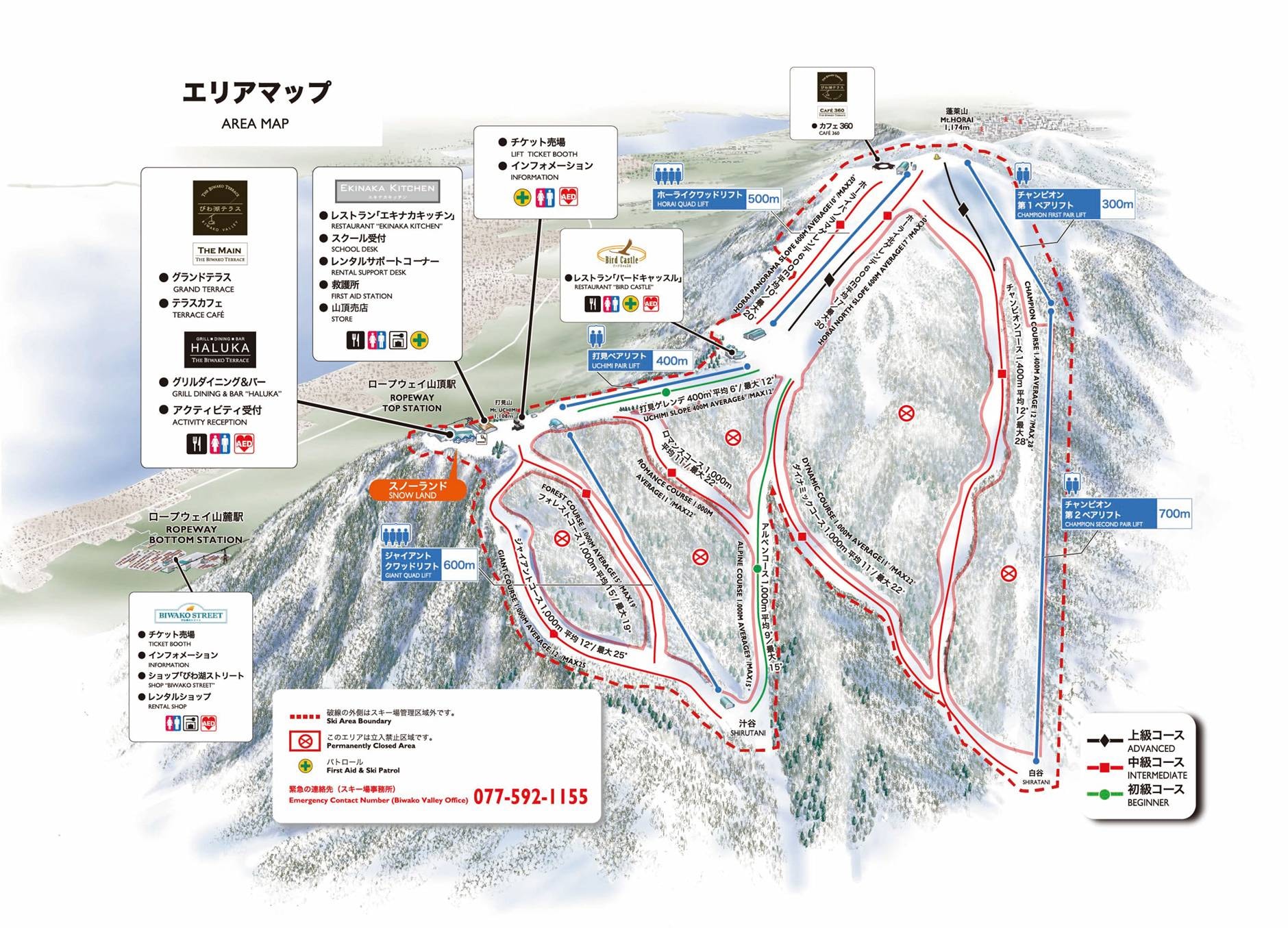 Biwako Valley trail map