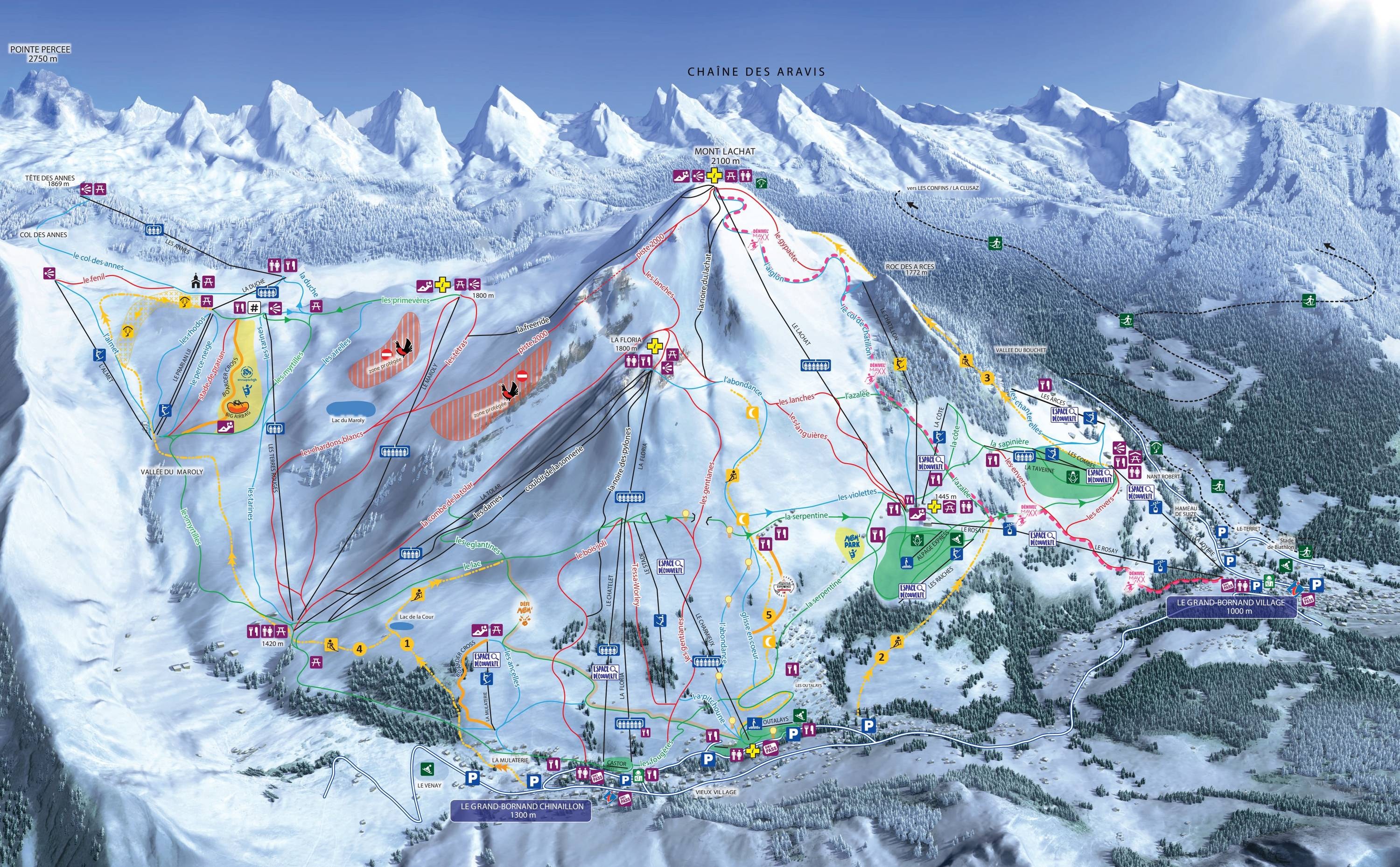 Le Grand Bornand trail map