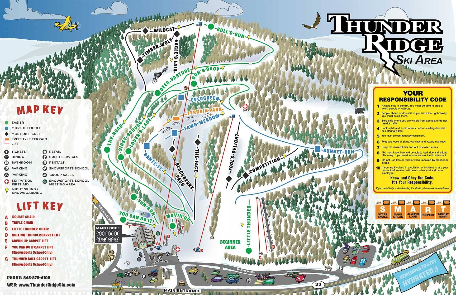 Thunder Ridge trail map